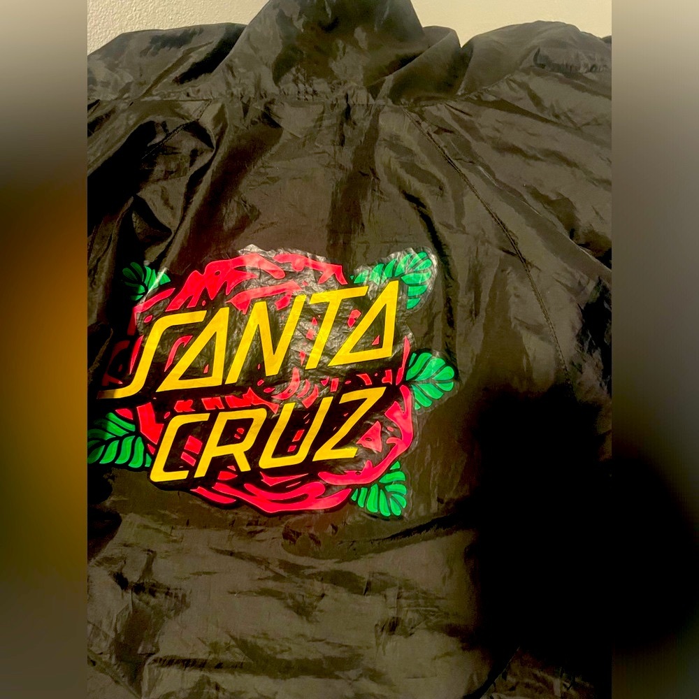 Santa Cruz Jacket Rose Graphic Wind Breaker For Women